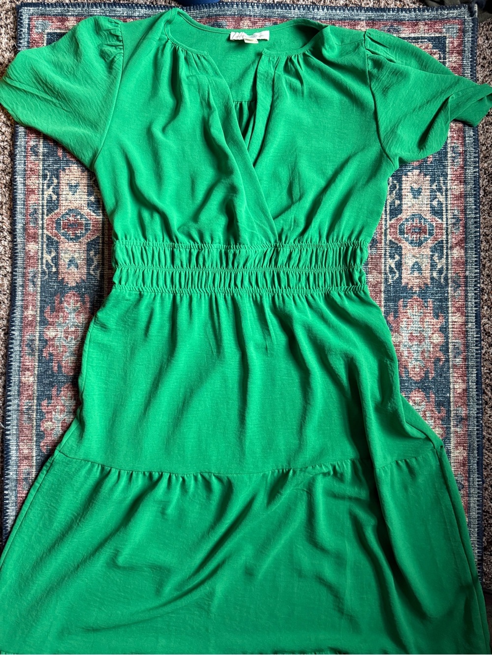 Monteau Green Maxi Dress Size XL Like New